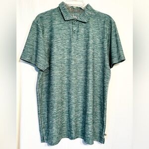MENS LARGE GREEN ASH SHORT SLEEVE POLYESTER B LINE SPORT POLO SHIRT